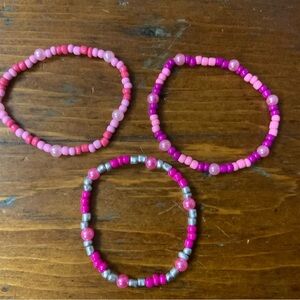 Pink and Purple Beaded Bracelets
